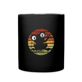 Frosch Frösche Geschenk für Kinder Lustig Witzig - Tasse einfarbig - Schwarz - Vorne