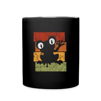 Frog Frogs Gift for Kids Funny Funny - Full Colour Mug - black - Front