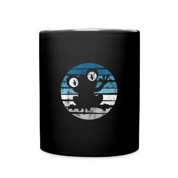 Frog Frogs Gift for Kids Funny Funny - Full Colour Mug - black - Front