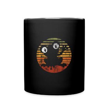 Frosch Frösche Geschenk für Kinder Lustig Witzig - Tasse einfarbig - Schwarz - Vorne