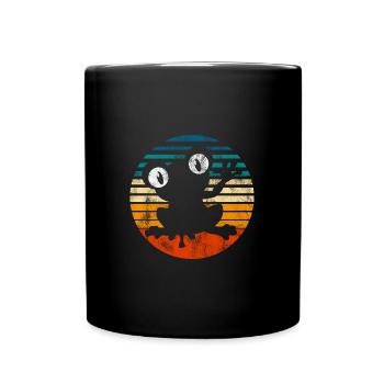 Frosch Frösche Geschenk für Kinder Lustig Witzig - Tasse einfarbig - Schwarz - Vorne