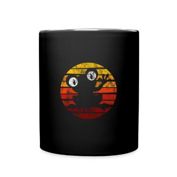 Frosch Frösche Geschenk für Kinder Lustig Witzig - Tasse einfarbig - Schwarz - Vorne