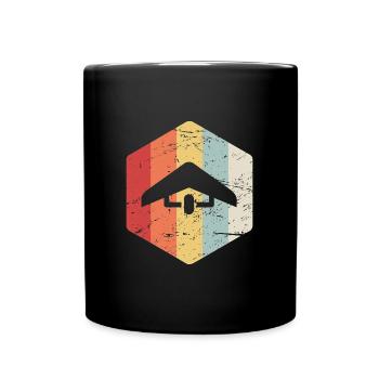 Hanggleiter Drachenflieger Deltasegler - Tasse einfarbig - Schwarz - Vorne