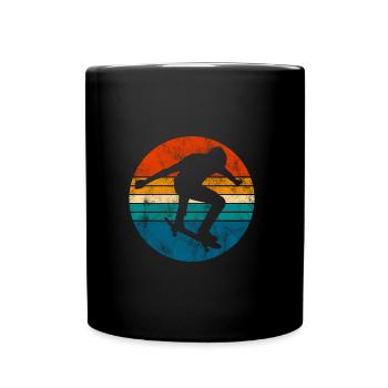 Skateboarder Skateboard Skater Skate Skateing - Tasse einfarbig - Schwarz - Vorne