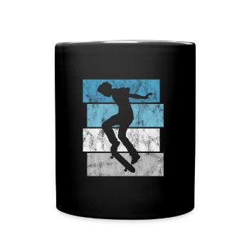 Skateboarder Skateboard Skater Skate Skateing - Tasse einfarbig - Schwarz - Vorne