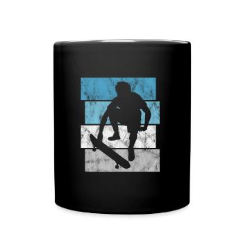 Skateboarder Skateboard Skater Skate Skateing - Full Colour Mug - black - Front