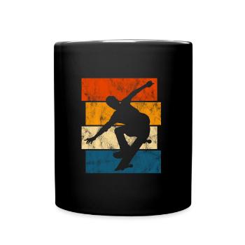 Planche à roulettes Skateur Skateur Skateur Skater Skate Skating - Mug uni - noir - Devant