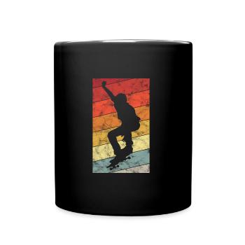 Skateboard Skateboarder Skater Skate Skateing - Full Colour Mug - black - Front
