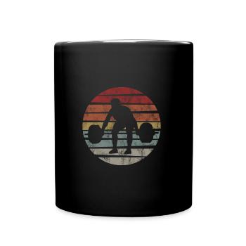 Bodybuilding Bodybuilder GYM Fitnessstudio Retro - Tasse einfarbig - Schwarz - Vorne
