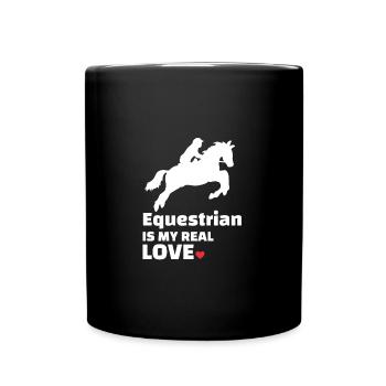 Reiter Pferdeliebhaber - Tasse einfarbig - Schwarz - Vorne