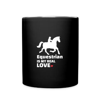 Reitpferdeliebhaber - Tasse einfarbig - Schwarz - Vorne