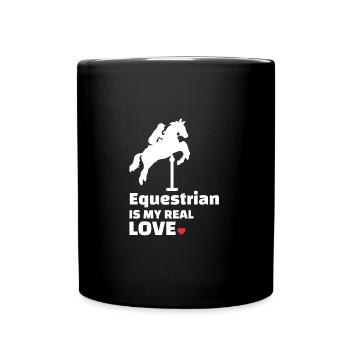 Reiter Pferdeliebhaber - Tasse einfarbig - Schwarz - Vorne