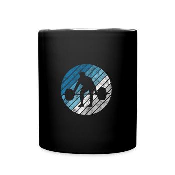 Musculation Bodybuilder GYM Fitnessstudio Retro - Mug uni - noir - Devant