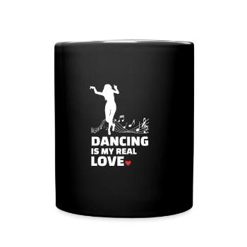 Ich Liebe Es Zu Tanzen - Tasse einfarbig - Schwarz - Vorne