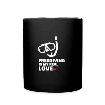 Freitauchen - Tasse einfarbig - Schwarz - Vorne