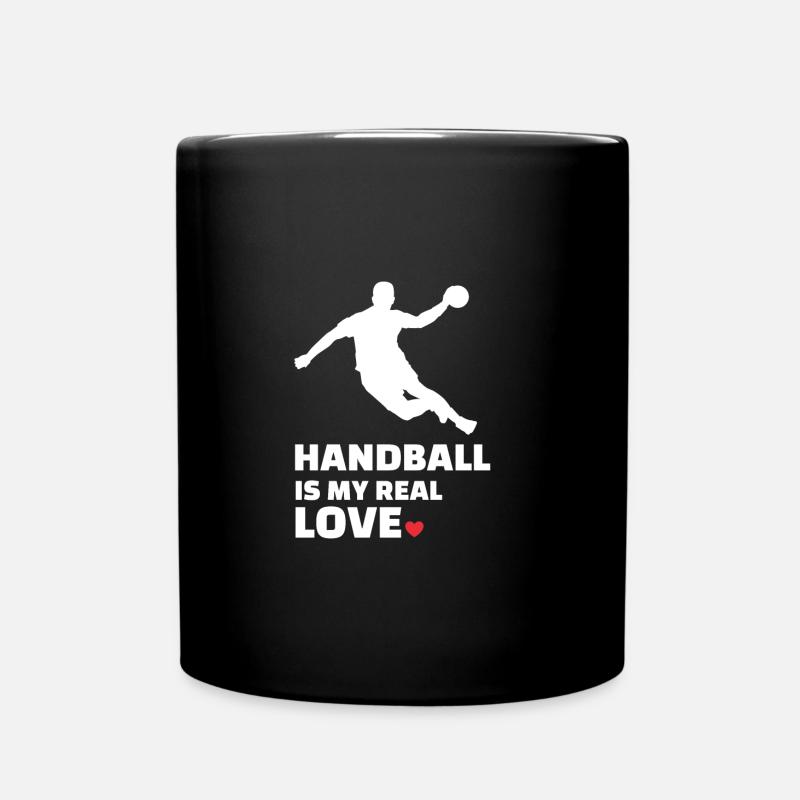 I love handball - Full Colour Mug - black