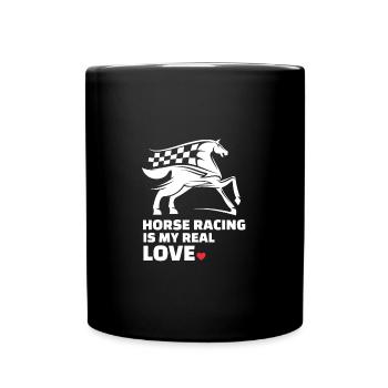 J’adore les courses de chevaux - Mug uni - noir - Devant