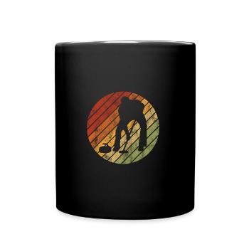 Curling sur glace Curling Retro Cadeau - Mug uni - noir - Devant