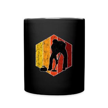 Curling sur glace Curling Retro Cadeau - Mug uni - noir - Devant