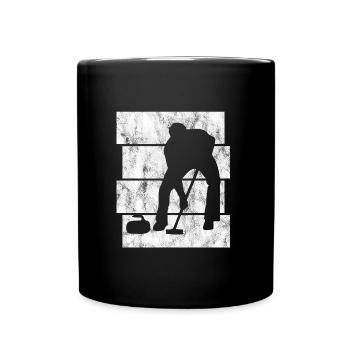 Curling sur glace Curling Retro Cadeau - Mug uni - noir - Devant