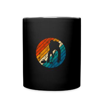Curling sur glace Curling Retro Cadeau - Mug uni - noir - Devant