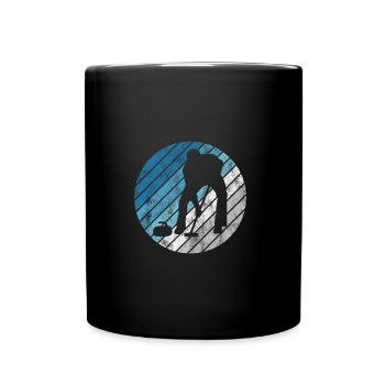 Curling sur glace Curling Retro Cadeau - Mug uni - noir - Devant