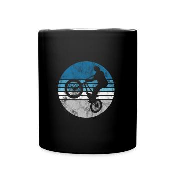 BMX Bike Bike Retro Gift Bicycle Motocross - Full Colour Mug - black - Front
