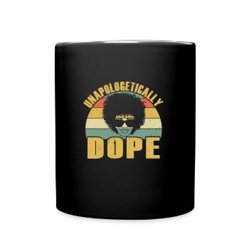 Unapologetically Black Pride African American - Full Colour Mug - black - Front
