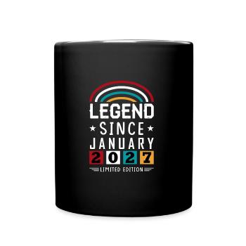 2027 Légende depuis Cadeau d’anniversaire Janvier - Mug uni - noir - Devant
