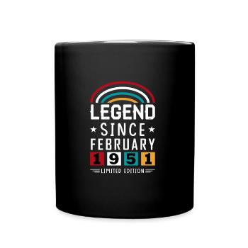 1951 Legend Since Birthday Gift Février - Mug uni - noir - Devant