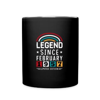 1957 Legend Since Birthday Gift Février - Mug uni - noir - Devant