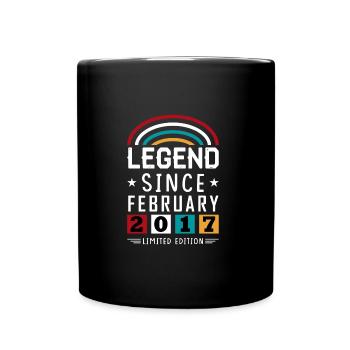 2017 Legend Since Birthday Gift February - Full Colour Mug - black - Front