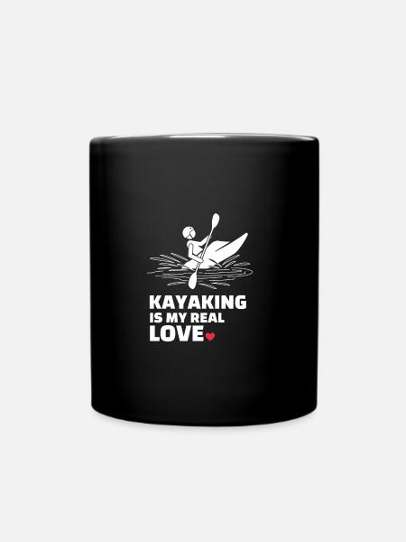 Ich Liebe Kajakfahren - Tasse einfarbig - Schwarz