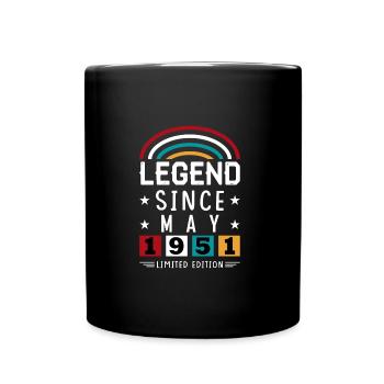 1951 Legend Since Birthday Gift May - Full Colour Mug - black - Front