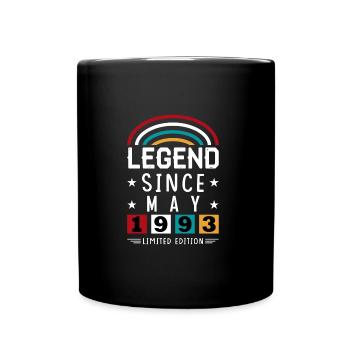 1993 Legend Since Birthday Gift May - Full Colour Mug - black - Front