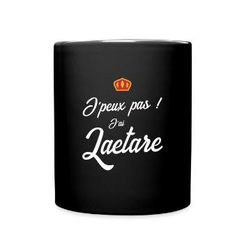 Je peux pas j'ai laetare - Carnaval de La Louvière - Mug uni - noir - Devant