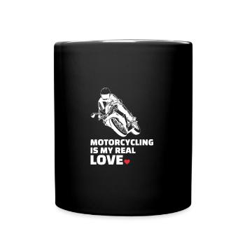 J’adore la moto - Mug uni - noir - Devant
