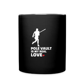 I love pole vaulting - Full Colour Mug - black - Front