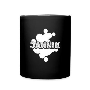 First name gift Jannik - Full Colour Mug - black - Front