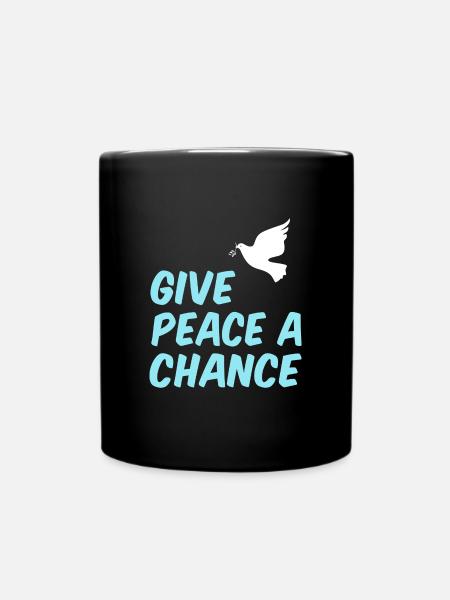 Frieden - Tasse einfarbig - Schwarz