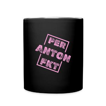 Perfekt Einzigartig Anton - Tasse einfarbig - Schwarz - Vorne