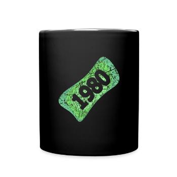Witzig 1980 - Tasse einfarbig - Schwarz - Vorne
