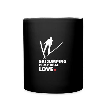 I love ski jumping - Full Colour Mug - black - Front