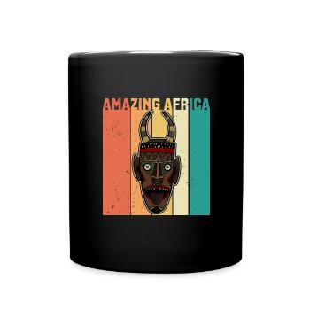 Africa Mask African Afro History - Full Colour Mug - black - Front