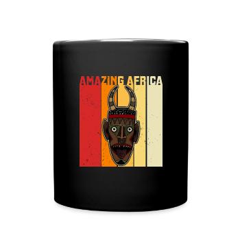 Africa Mask African Afro History - Full Colour Mug - black - Front