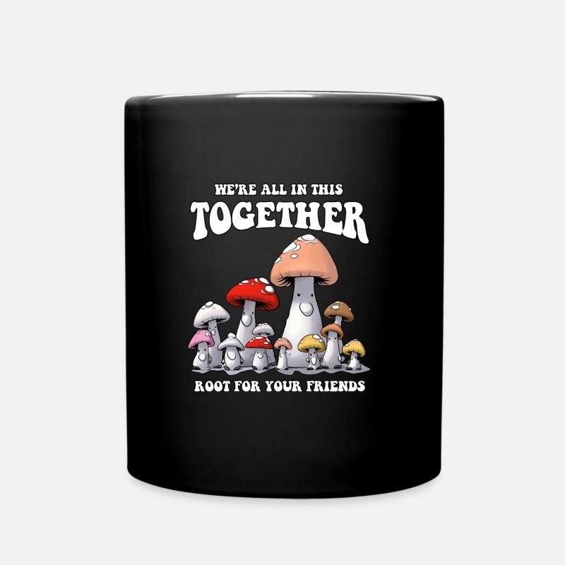 Racine hippie funky à la mode pour vos amis champignon - Mug uni - noir