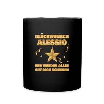 Kollege Alessio - Tasse einfarbig - Schwarz - Vorne