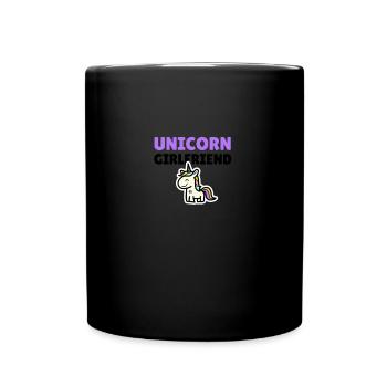 Petite amie licorne - Mug uni - noir - Devant