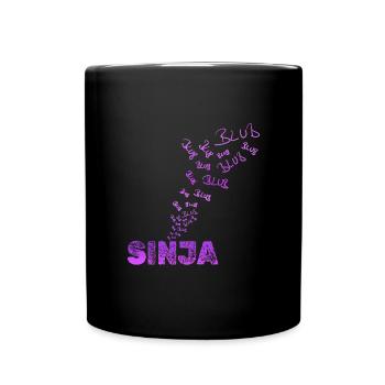 Lustig für Sinja Spaßig Spaß - Tasse einfarbig - Schwarz - Vorne