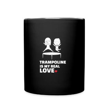 I love trampoline - Full Colour Mug - black - Front